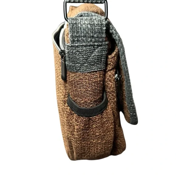 Dime Bags 11 Brown Hemp Mini Messenger - Tablet Sleeve, Smell Proof- Unisex